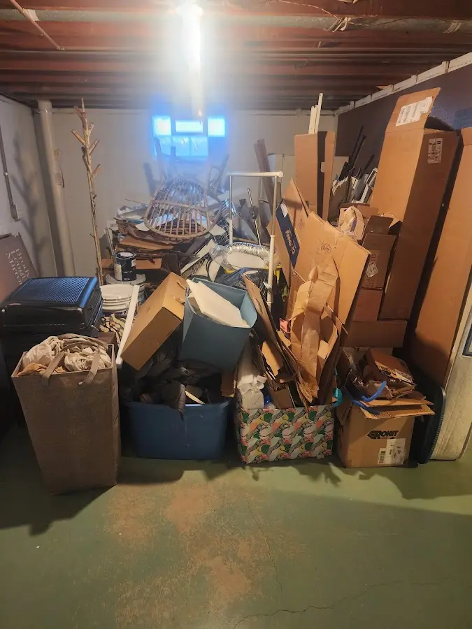 Roll-off dumpster container at job site for Yard Waste Dumpster Rental in South Kensington